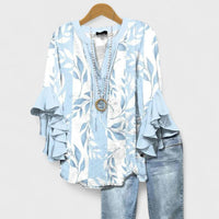 Lea | Damen Schleifen Bluse – Bluse mit Schleife Feminin Sommer 2026 in Hellblau