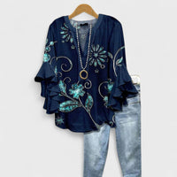 Lea | Damen Schleifen Bluse – Bluse mit Schleife Feminin Sommer 2026 in Dunkelblau