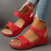 Orthopädische Keilsandalen für Damen – Bequem und Elegant für den Sommer in Rot (fast ausverkauft)