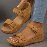 Orthopädische Keilsandalen für Damen – Bequem und Elegant für den Sommer in Braun (fast ausverkauft)
