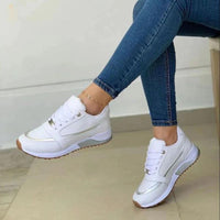 Angelika | Damen Orthopädische Plateau Sneaker in Weiß