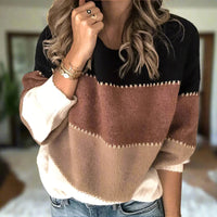 Nina | Damen Pullover modern kuschelig stilvoll in Braun