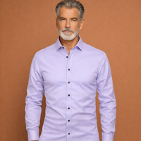 Slim-Fit Herrenhemd mit langen Ärmeln für Business- und Freizeitoutfits | Reinout in Lila