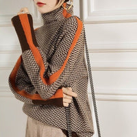 Hanna | Pullover mit kontrastierenden Streifen in Orange