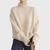 Kirsten | Hoher Kragen Pullover in Beige