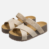 Olivia | Damen Plateau-Sandalen Geflochtene Riemen – Geflochten Plateau Sommer in Hemp Rope