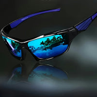Polarisierte Sport Sonnenbrille UV Schutz Outdoor Aktivitäten in Blau