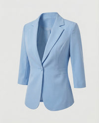 Waltraud | Damen Blazer Wiener Nähte – Blazer Nähte Detail Klassisch Büro 2026 in Hellblau
