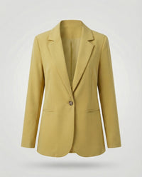 Yvonne | Damen Blazer Paspeltaschen – Blazer mit Paspeln Klassisch Büro 2026 in Gelb