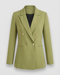 Marlene | Damen Retro Doppelreiher Hahnentritt Blazer – Retro Karo Blazer 2026 in Avocado