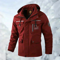 Wind- und wasserdichte Outdoor-Jacke für Herren - Bequem und funktional in Rot
