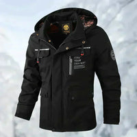 Wind- und wasserdichte Outdoor-Jacke für Herren - Bequem und funktional in Schwarz