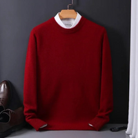 Thierry | Cashmere Rundhals-Pullover in Burgunder