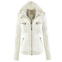 CLARA - ELEGANTE LEDERJACKE in Weiß