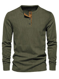 Easton™ | Klassisches Herren-Langarmshirt in Grün