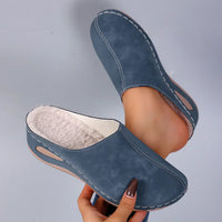 Sophie | Komfortable Damen Hausschuhe aus weichem Fleece in Blau