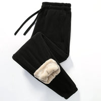 Nordic Fleece-Lined Joggers in Schwarz