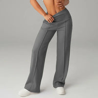 Barcelona™ Damenhose mit hohem, formendem Bund und geradem, lockerem und komfortablem Schnitt in Grau