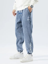 Robert | Elastischer Bund Kordelzug Jeans in Blau