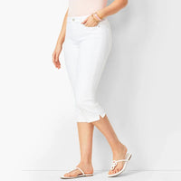Sorelly™ Capri-Jeans Mit Schmaler Passform Und Dezentem Schlitzsaum in Weiß