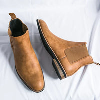 Waltherhaus | Chelsea-Stiefel aus Leder von Elias in Espressobraun