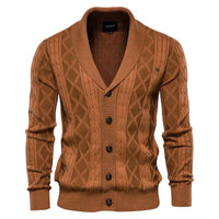 Waldemar | Herren-Cardigan mit Knopfleiste in Braun