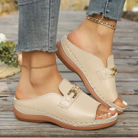 Nivelle™-Sandale im Mule-Design mit Eleganten Metallakzenten in Khaki