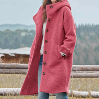 Freya | Eleganter Dicker Wintermantel in Rosa