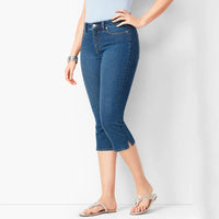 Sorelly™ Capri-Jeans Mit Schmaler Passform Und Dezentem Schlitzsaum in Dunkelblau