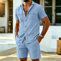Lasse | Leinen-Set für Herren (1+1 GRATIS) in Himmelblau