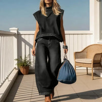 Nyvora™-Set aus Jeans mit Modernem Schnitt und Erstklassiger Passform in Schwarz
