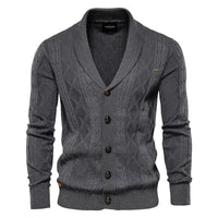 Waldemar | Herren-Cardigan mit Knopfleiste in Grau