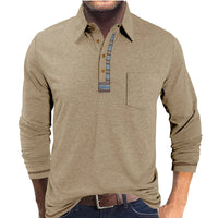 Bellford™ Langarm-Poloshirt Mit Raffiniertem Finish in Aprikose