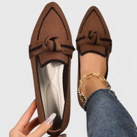 Petra | Damen Ballerinas Spitze Zehenpartie Flach – Spitze Ballerinas Elegant 2026 in Khaki