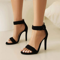 Sienna | Knöchelriemen Gepolstert Sandalen in Schwarz