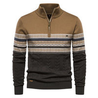 Herrenpullover mit Rundhalsausschnitt - PHILIP in Khaki