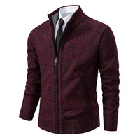 Anton | Eleganter Premium-Cardigan in Bordeaux