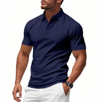 Dalmor™-Polohemd mit Schmaler Passform und Minimalistischem Stil in Dunkelblau