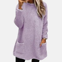 Johanna | Eleganter Damen Pullover in Midilänge in Helllila