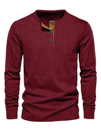 Easton™ | Klassisches Herren-Langarmshirt in Rot