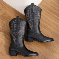 Noelle | Fußgewölbestütze Orthopädisch Cowboy-Stiefel in Schwarz