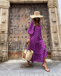 Maila | Bohemian Maxikleid in Violett