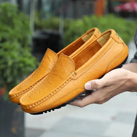 Vintage Leder Halbschuhe in Gelb