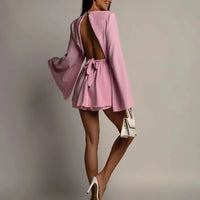 Lunelle™ Jumpsuit mit Offenem Rücken und Zarter Eleganz in Rosa