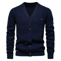 Schneider | Warmer Herren Cardigan mit V-Ausschnitt in Dunkelblau