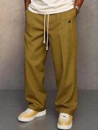 Victor | Elegante Herrenhose mit verstellbarem Tunnelzug in Khaki