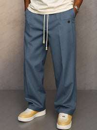 Daniel | Elegante Hose klassisch mit Kordelzug in Blau