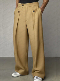 Fabian | Klassische Herrenhose mit feinen Bundfalten in Khaki