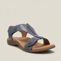 Damen Sandalen Klettverschluss Alltag in Blau