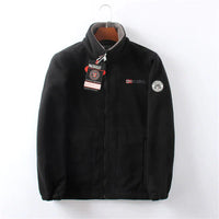 Winddichte & atmungsaktive Herren-Fleecejacke in Schwarz